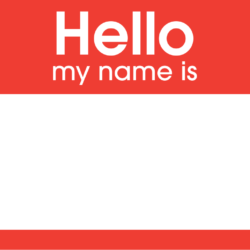 My name is blank card